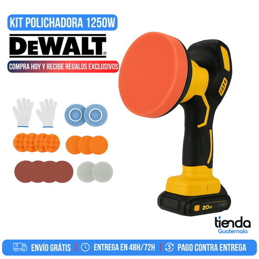 KIT PULIDORA INALÁMBRICO + 5 ACCESORIOS + REGALO - DEWALT - SOLO HOY HASTA 23:59!!